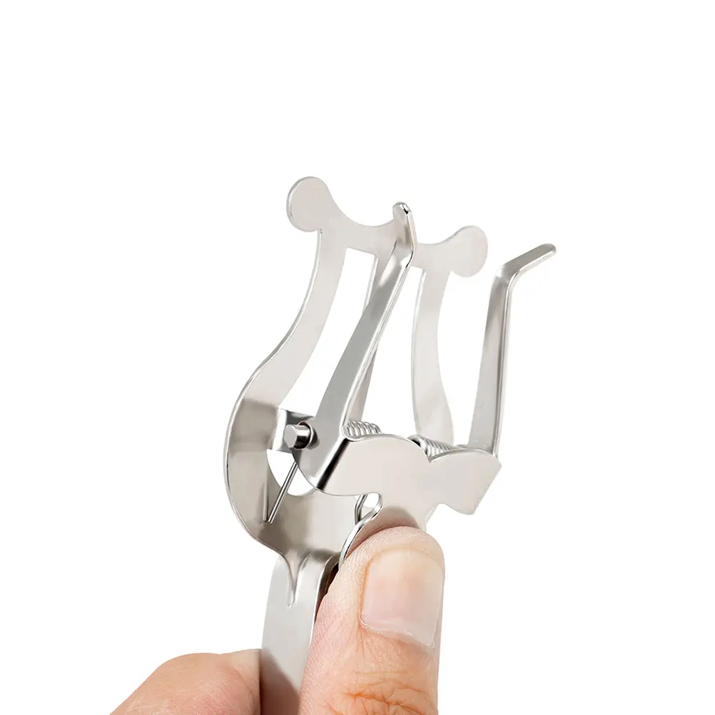 

1Pc Portable Music Stand Silver Practical Trumpet Sheet Music Rack Stable Easy-Use Accessory for Rehearsal Performance