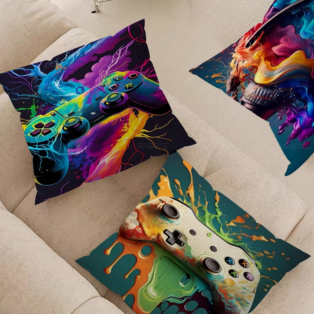 Cool Game Paint 45*45cm Cushion Cover Pillow Cover Decor Pillowcase Home Pillowcase For Couch Pillow