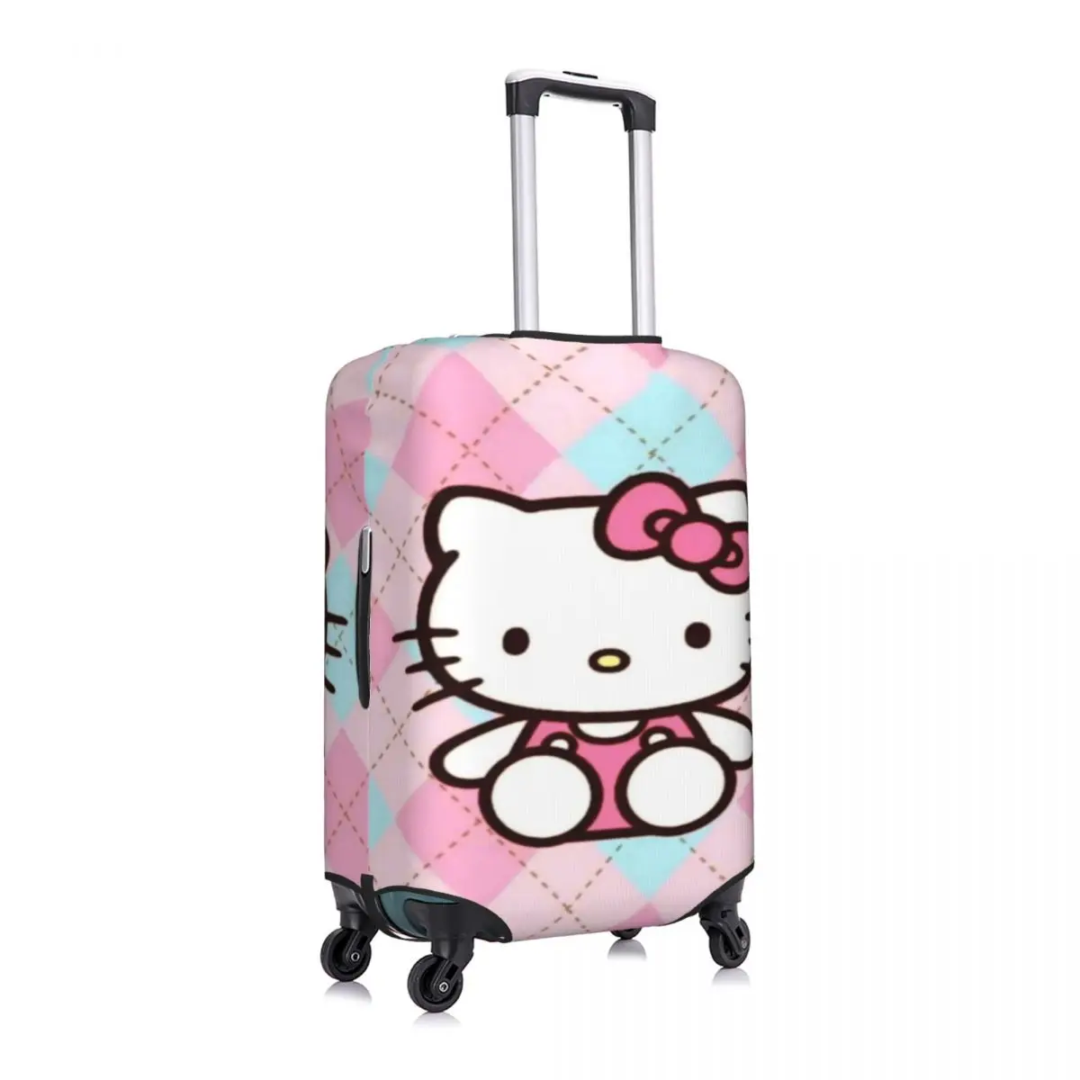 Capa de bagagem personalizada de desenho animado Hello Kitty Capa protetora de mala fofa terno para 18-32 polegadas