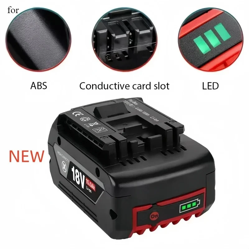 

For 18V Bosch 6.0Ah Rechargeable Li-ion Battery Replaceable Battery For BAT609 BAT609G BAT618 BAT618G BAT614 Charger