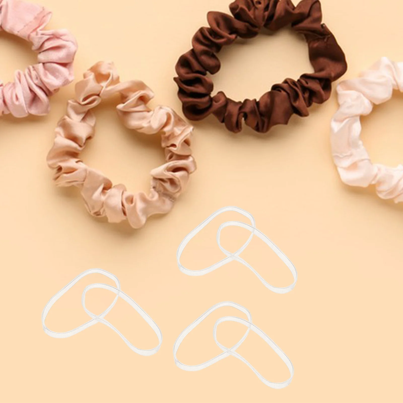 

300Pcs Transparent Hair Bands Elastic Rubber Ties for Kids Women Fashionable Clear Hair Accessories Strong Hold No Damage Daily