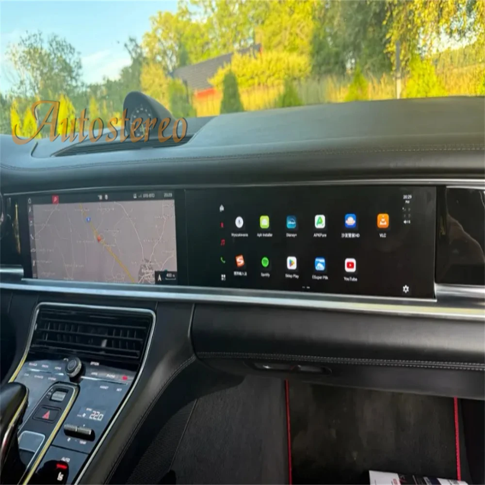 Game Play Carplay 15 Inch Co-pilot Screen Android 14 For Porsche Panamera 2017-2023 Car GPS Navigation Multimedia Player Radio