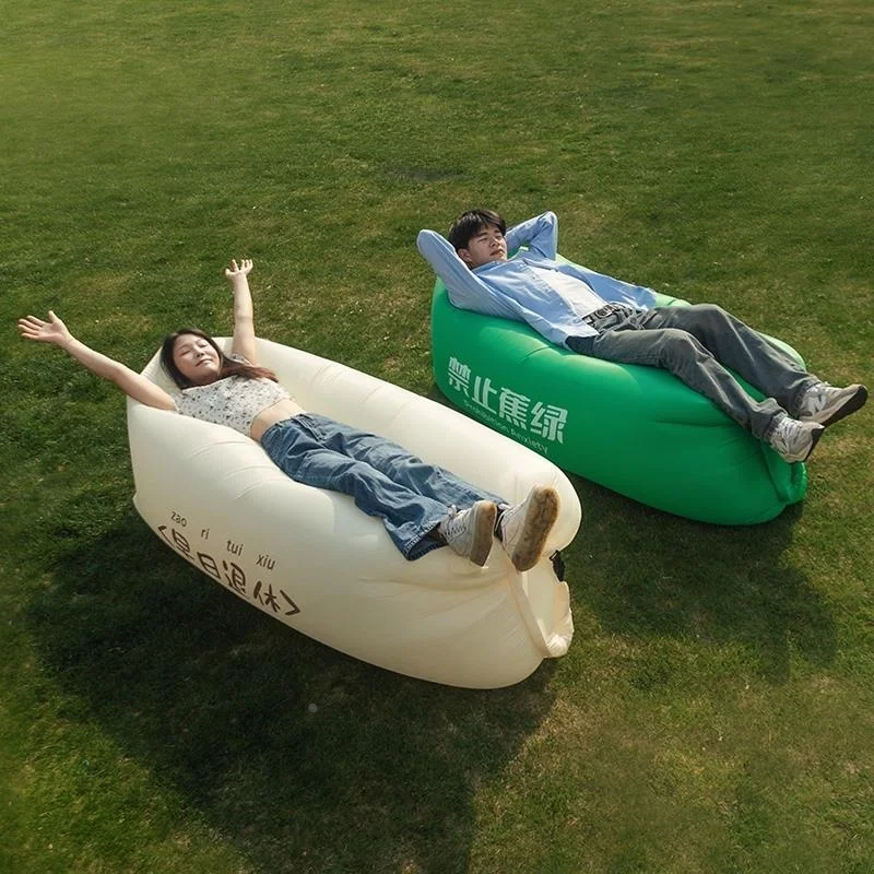 Portable Inflatable Sofa Bed for Camping Music Festival Outdoor Leisure Furniture Single Lounger Air Mattress Camping Gear view 3