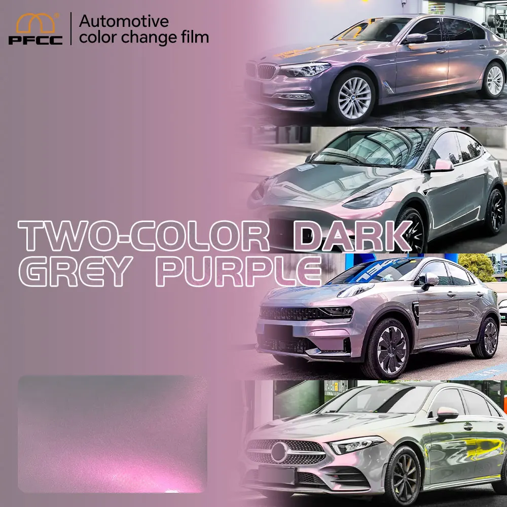 

Car Vinyl Wrapping Film For Tesla Model 3 Y X S 2020-2023 Car Glossy Oolong Milk Tea Pink PET Color changing Car Pre Cut Film