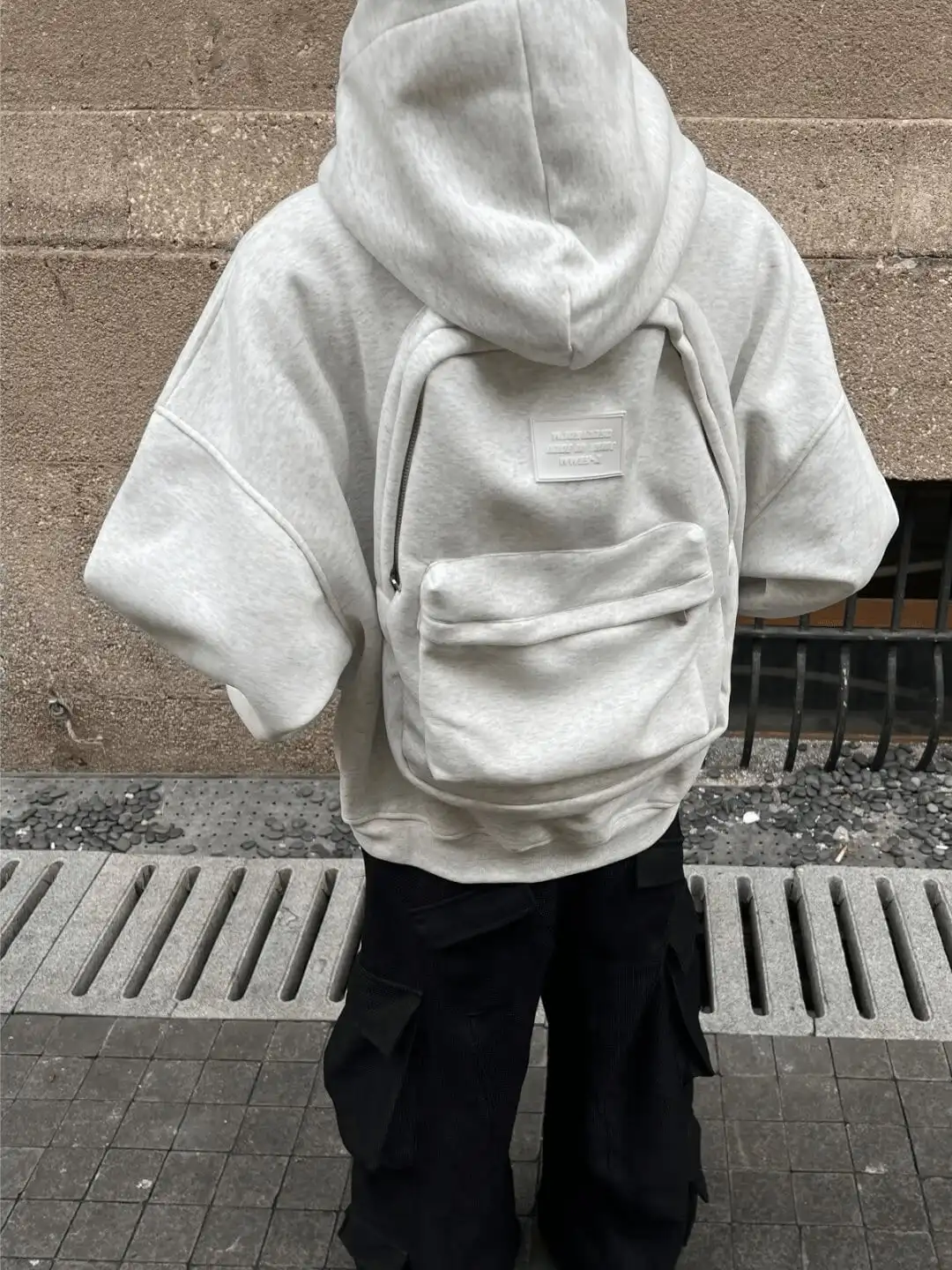 Backpack Hoodie for Men Women Zipper Cardigan Creative Hoodies Lightweight Travel Hooded Sweatshirts with Backpack