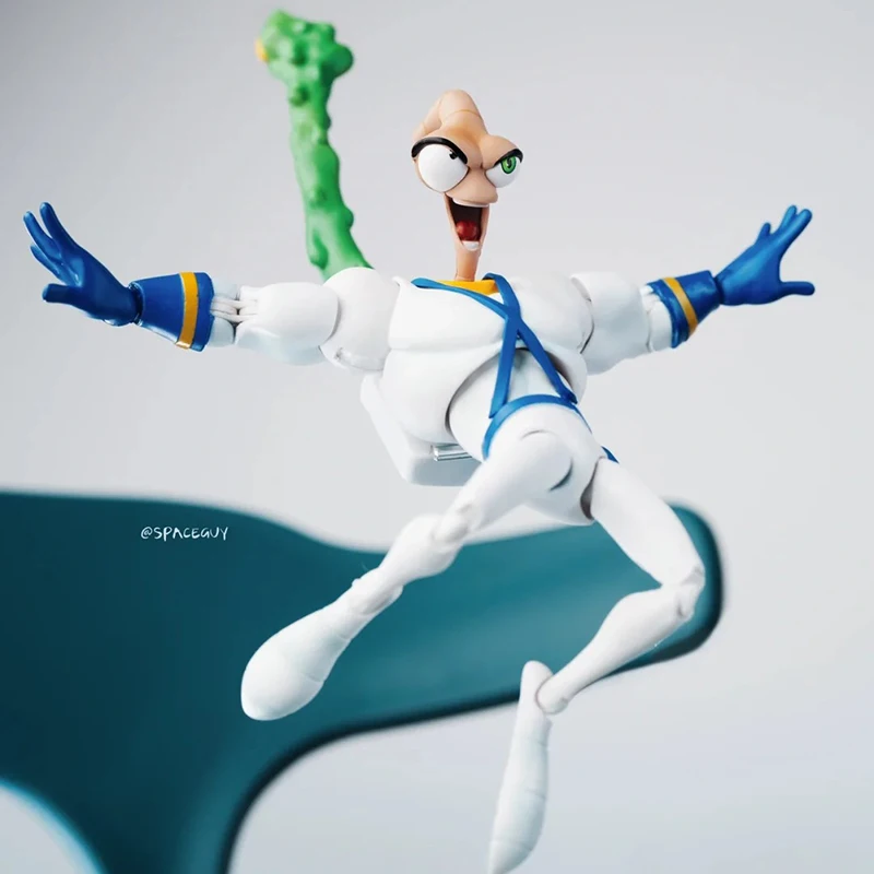 

Original Stock Pdna Earthworm Warrior Toy Moveable Earthworm Jim Crow Killer Goldfish Bob Interesting Birthday Hot Sale Gift