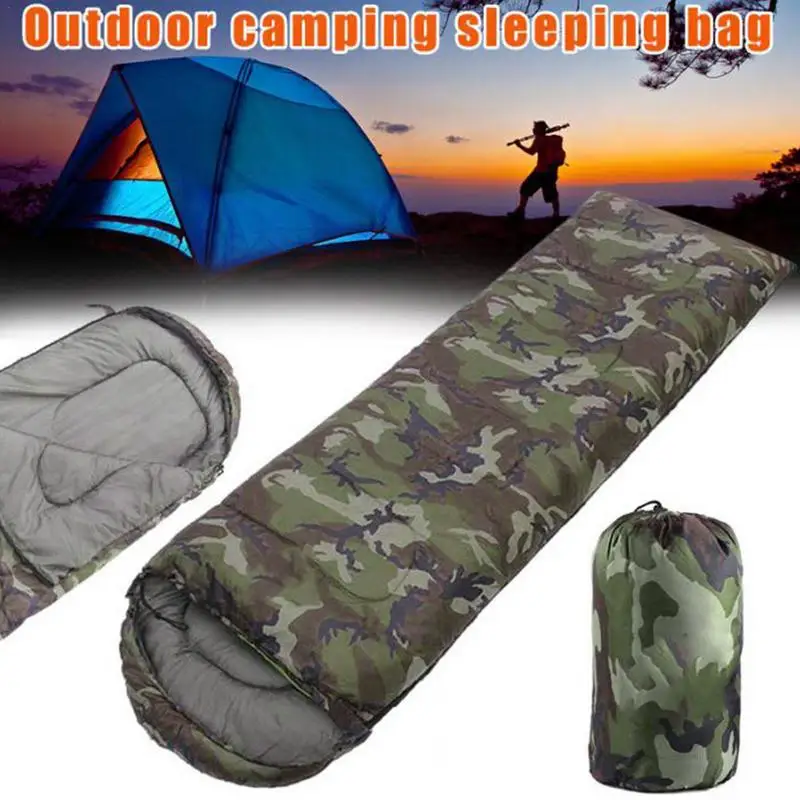 Camping Sleeping Bag Lightweight 4 Season Warm Envelope Backpacking Outdoor Mummy Cotton Winter Sleeping Bag