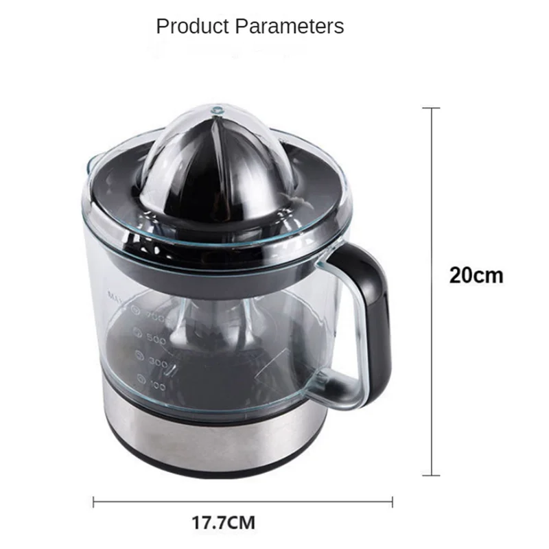 ABKR-1 Piece Electric Juicer Citrus Juicer Fruit Squeezer Black-Silver Plastic Multifunctional Ousehold Juicer EU PLUG