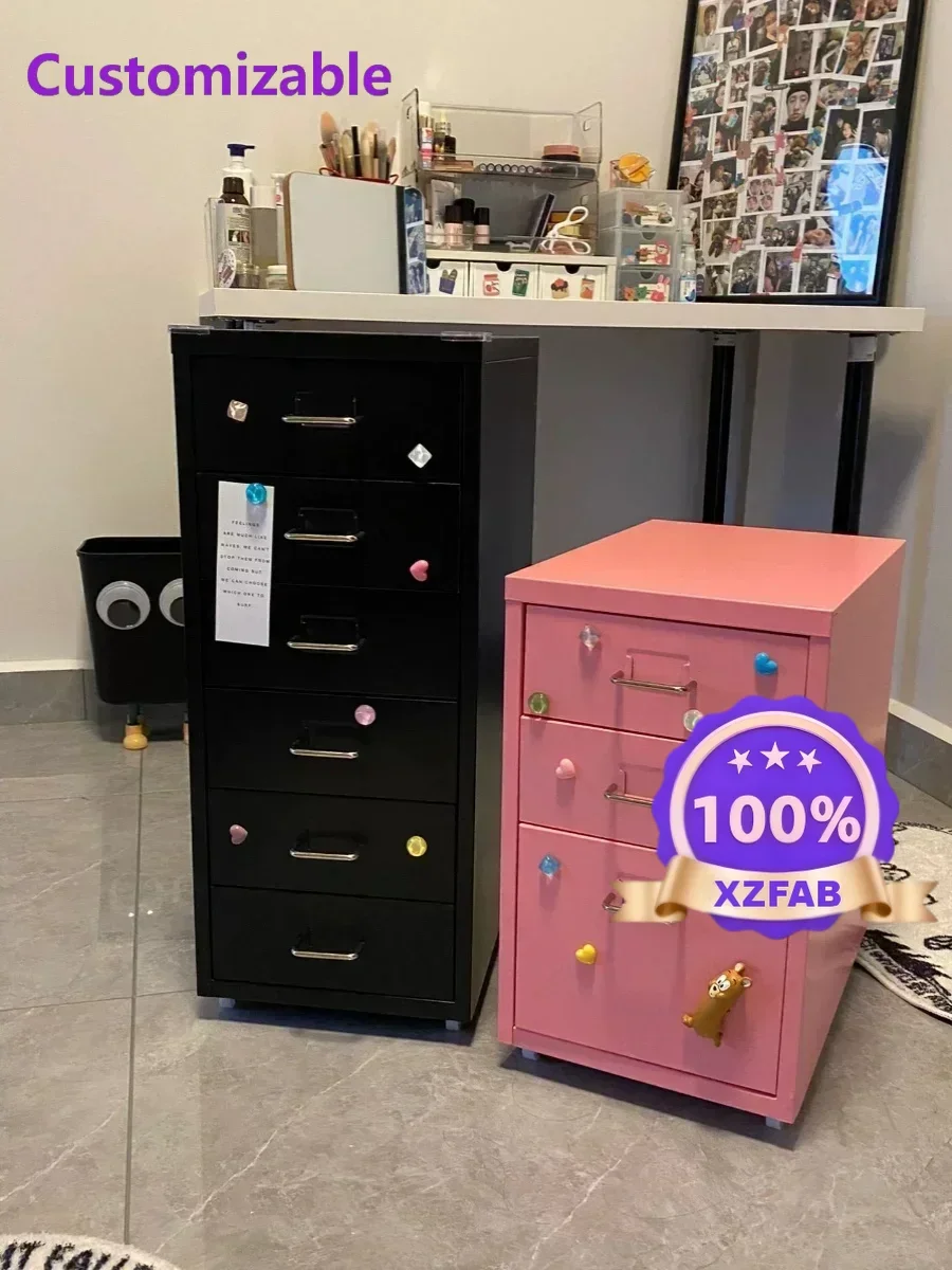 Factory Direct 2026 Ant Ya Black Discount Tin Cabinet Black Powder Bedside Cabinet Multi layered Classification Storage Cabinet