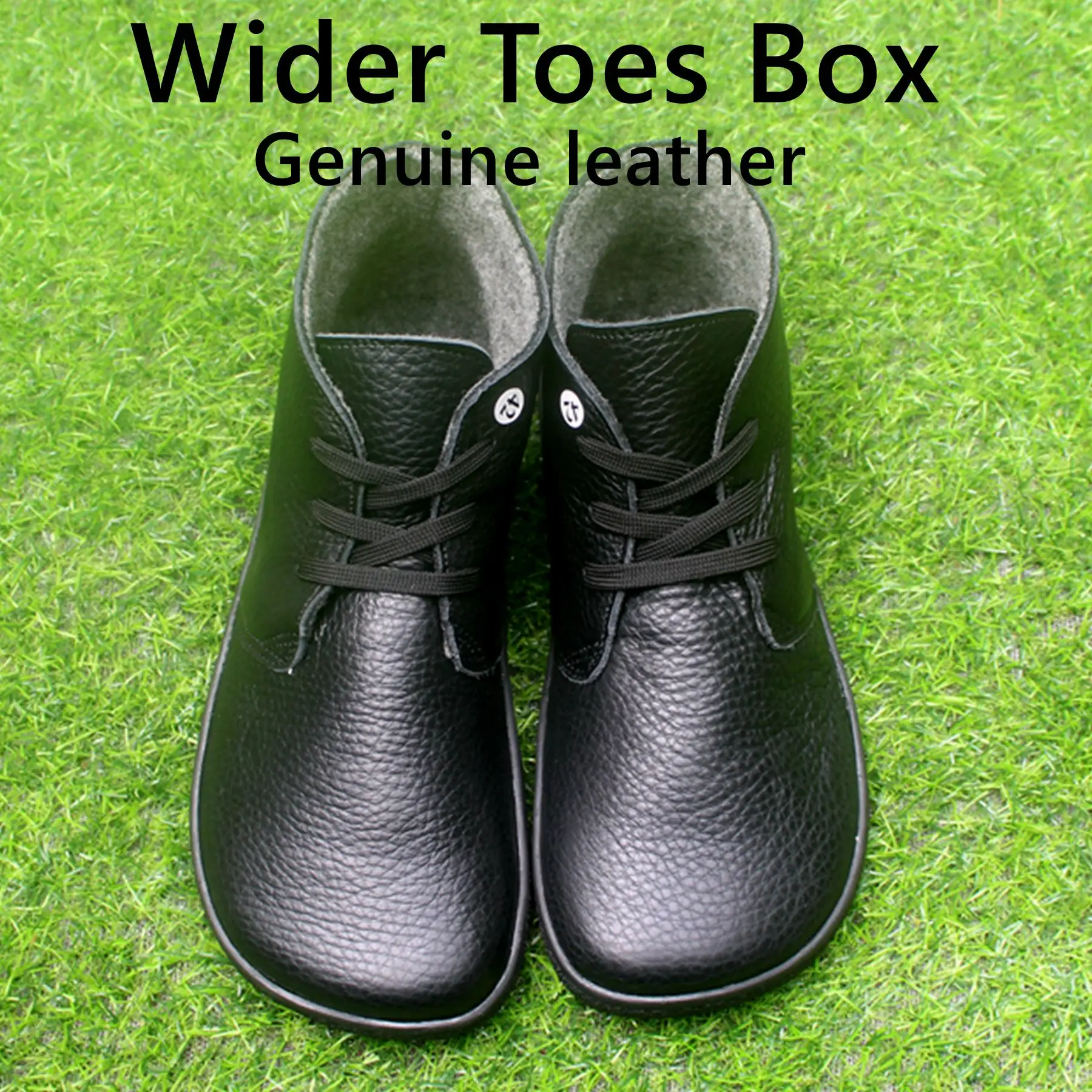 

Genuine Leather Barefoot Leather Autumn/Winter Boots, 100% Wool felt lining, suitable for both men and women Zero Drop Sole Ligh