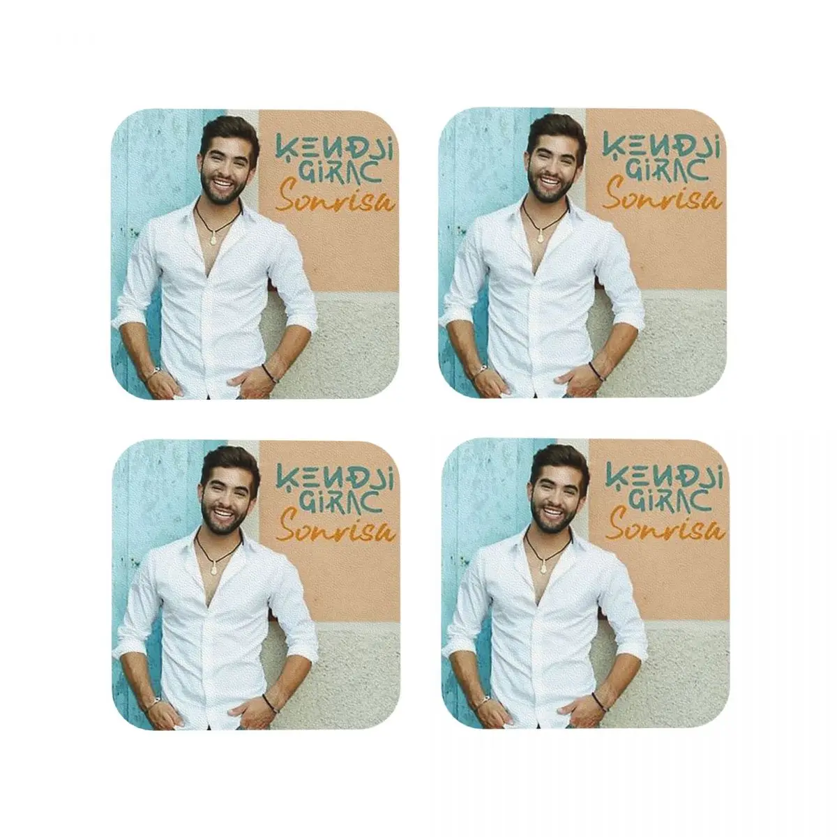 

Kendji Girac Gitano Подставки Кухонные салфетки Водонепроницаемые изоляционные коврики для чашек Кофейные коврики для декора Домашняя посуда Подушечки Набор из 4 шт.