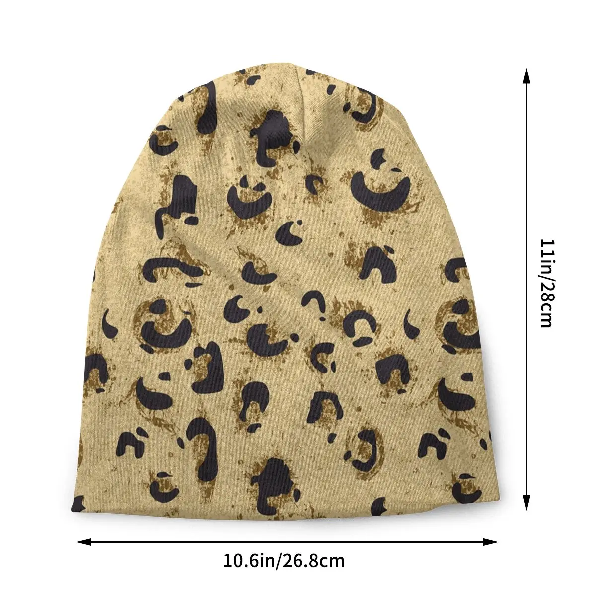 Leopard Skin Texture Bonnet Hats Knitting Hats Vintage Tiger Animals Skullies Beanies Hat Men's Women's Warm Dual-use Cap