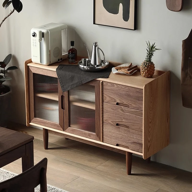 

Modern Solid Wood Sideboards Nordic Shelf Storage Buffet Kitchen Cabinets Chest of Drawers Dining Room Furniture Comedor FYSC