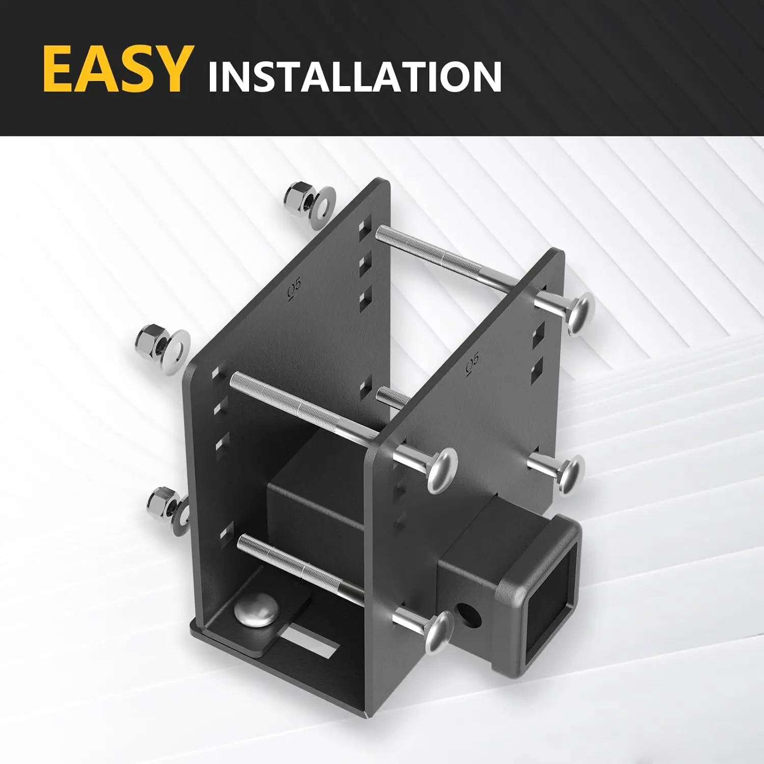 Receptor de engate de reboque de 2", capacidade de 3500 LBS, cabe em vigas de 2-4 polegadas para reboques e acessórios RV