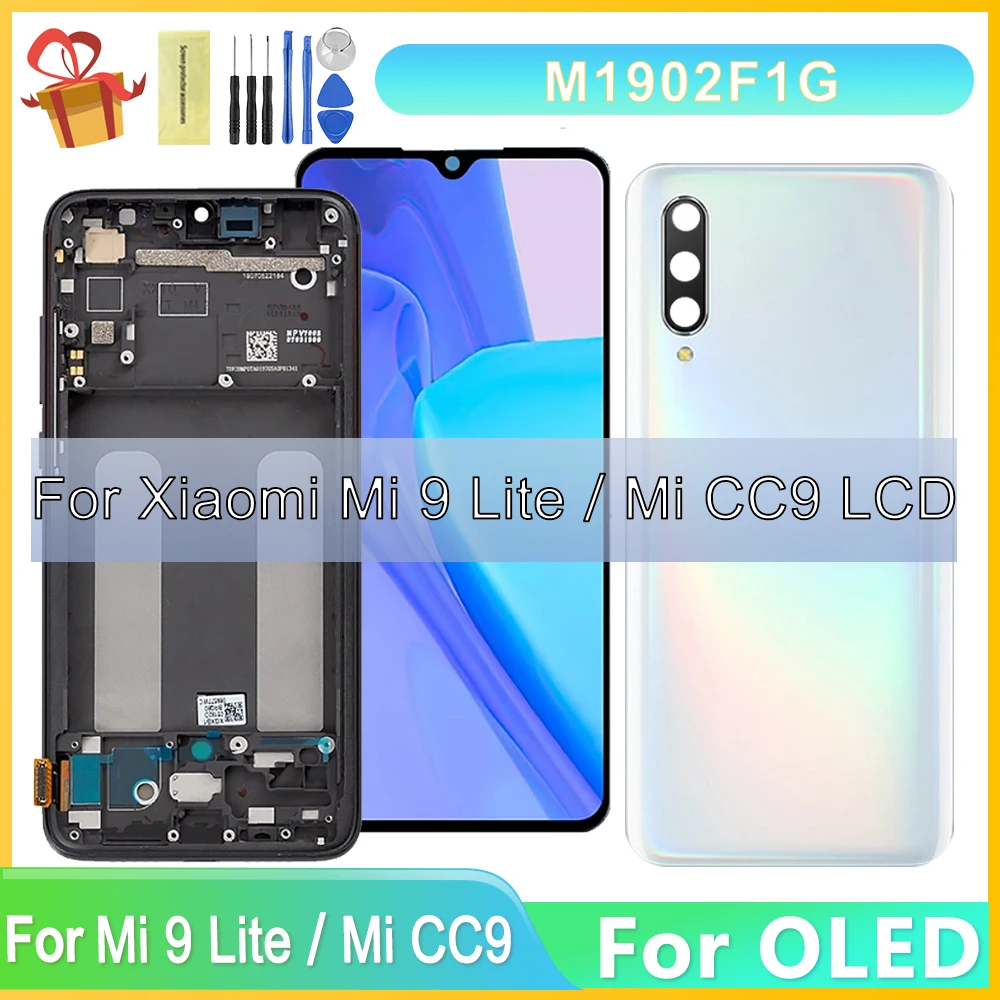 

6.39''AMOLED Mi CC9 LCD For Xiaomi CC9 Display Touch Screen Digitizer For Xiaomi Mi 9 lite M1904F3BG LCD