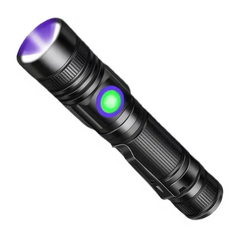 Premium 365NM Ultraviolets Flashlight Zoomables USB Black Light Pet Stain Resins Curing Jewelry Money Verifications Blacklight