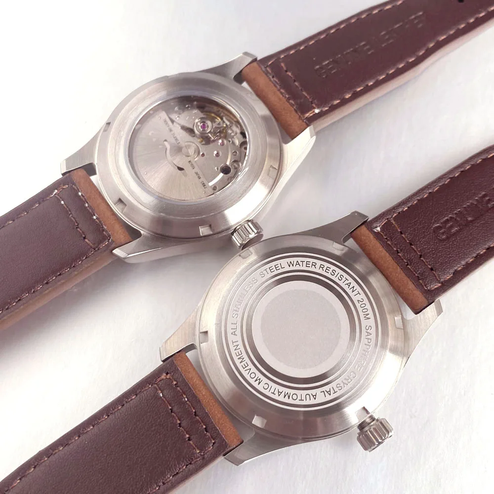 39mm Pilot Aviator Diving Watches Miyota8215 Automatic Mechanical Watch for Men 20BAR Waterproof Sapphire Crystal 316L Steel