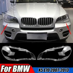 Auto Front Headlight Cover For BMW X5 E70 2007-2013 Headlamps Lampshade Lens Transparent Glass Lamp Shell Mask Body Kits