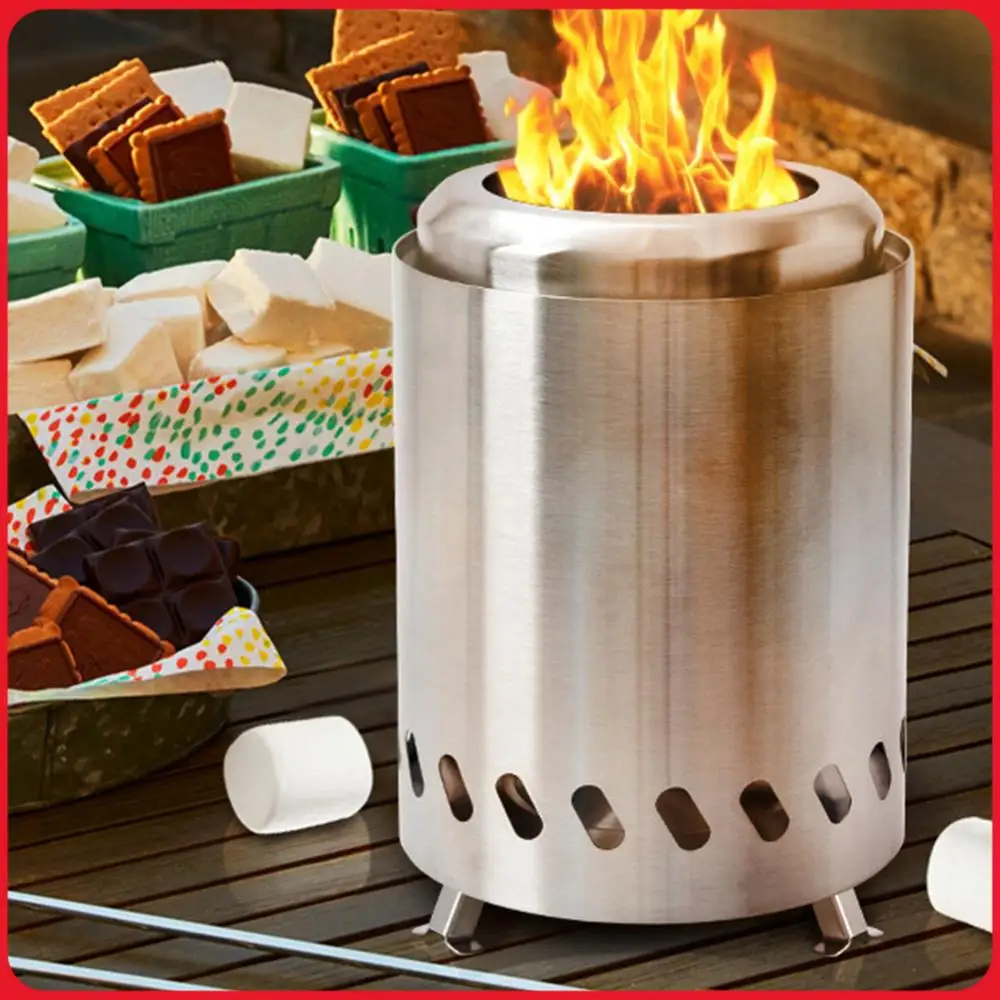 

Mini Tabletop Firepit Stainless Steel Indoor Outdoor Table Top Firepit Wood Burning Or Pellet Fueled Portable Bonfire