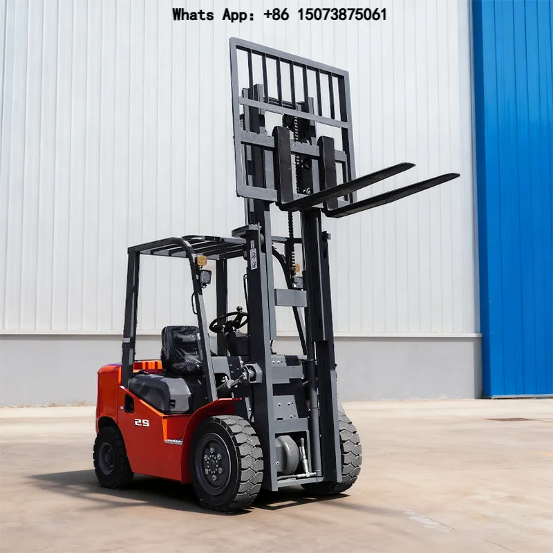 2026 new all-terrain stacked four-wheel drive hydraulic forklift, lift height 3m, 3.5m, 4m, sold at a low price