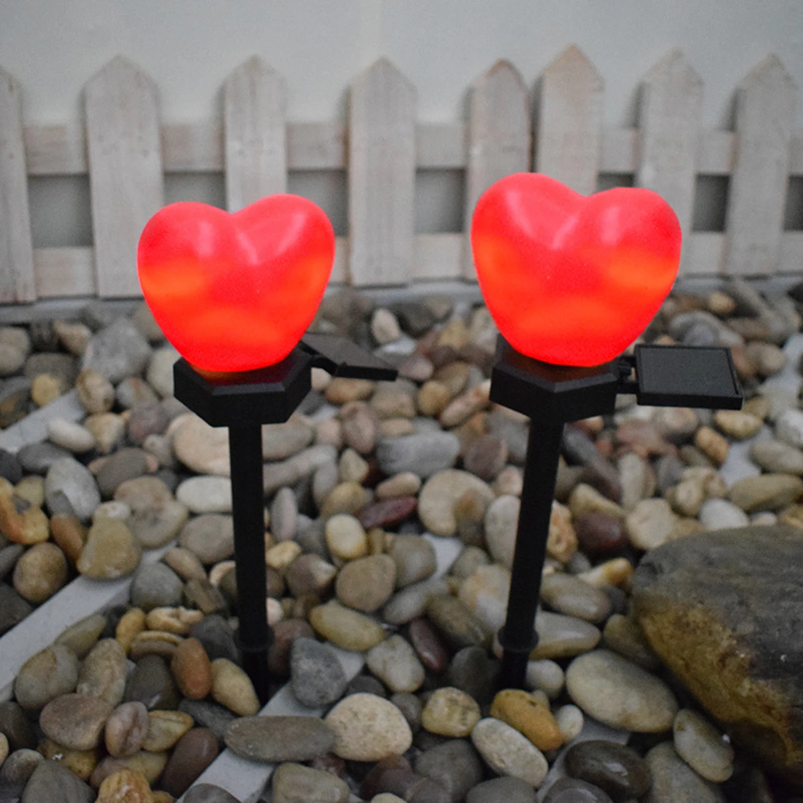 ไฟพลังงานแสงอาทิตย์กลางแจ้งเปิด/ปิดอัตโนมัติรูปหัวใจ LED ไฟสวนพลังงานแสงอาทิตย์สําหรับตกแต่งลานกันน้ําภูมิทัศน์ไฟพลังงานแสงอาทิตย์