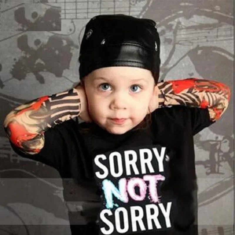 Girls T-Shirt Long Sleeve Cotton Kids Casual Clothes Children Cartoon Tattoo Print T Shirt Toddler Girls Tops Long Sleeves Boys