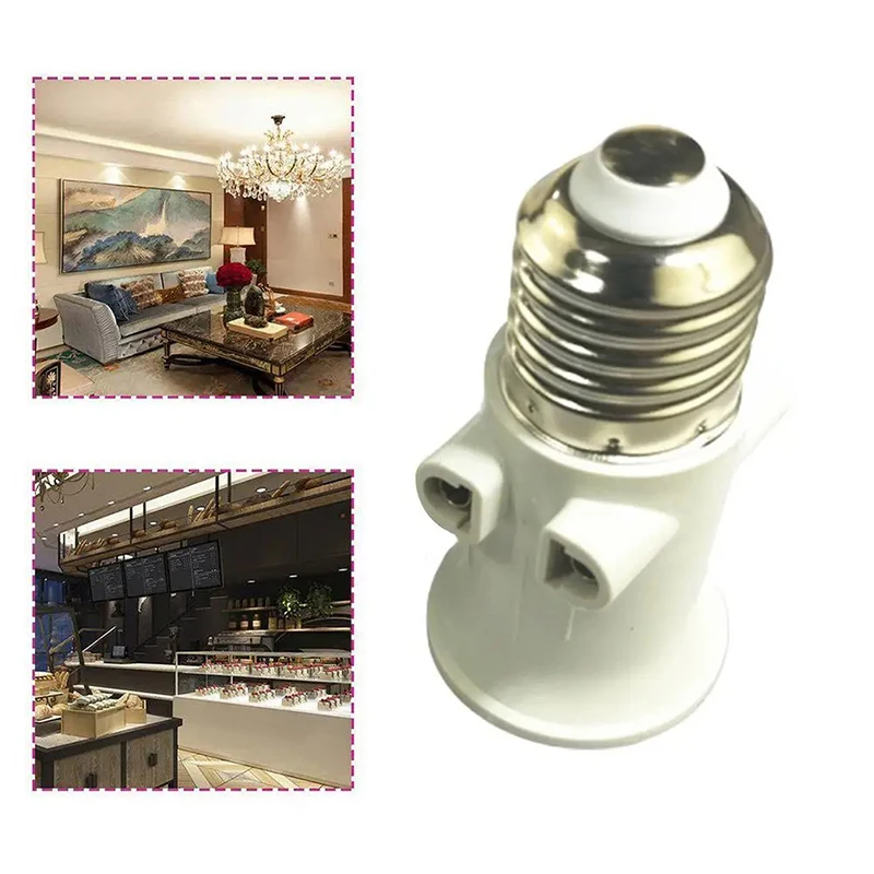 E27 Split Flame Head Converter Plug Connector E27 Bulb Adaptor Lamp Holder Base Socket Conversion Lighting Accessories