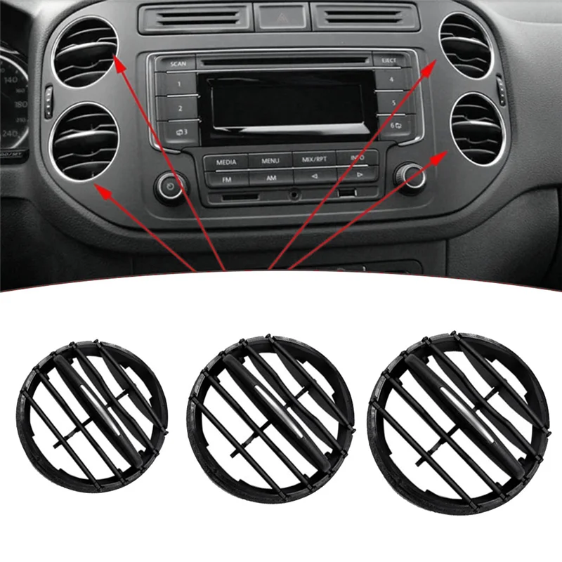 Abgg-painel de instrumentos de ar condicionado para tiguan 10-17 instrumento saída de mesa tuyere a/c ventilação de ar acessórios dobráveis 2pc