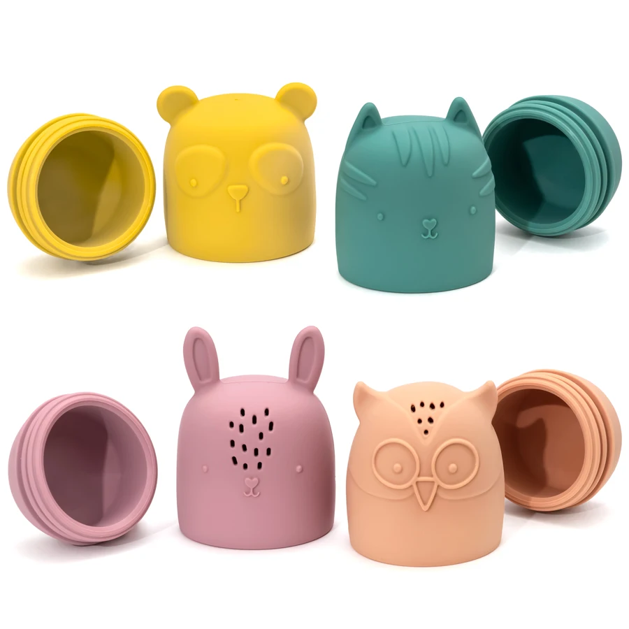 4PCS/SET Baby Bath Toys Bathing Cute Swimming Cartoon Shape BeachWater Toy For Kids Water Playing Toys Bathroom Shower Bath Toys