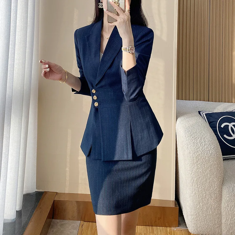 Suit Female Temperament Goddess Style2024New Business Clothing Skirt Overalls Beauty Salon Jewelry Overalls