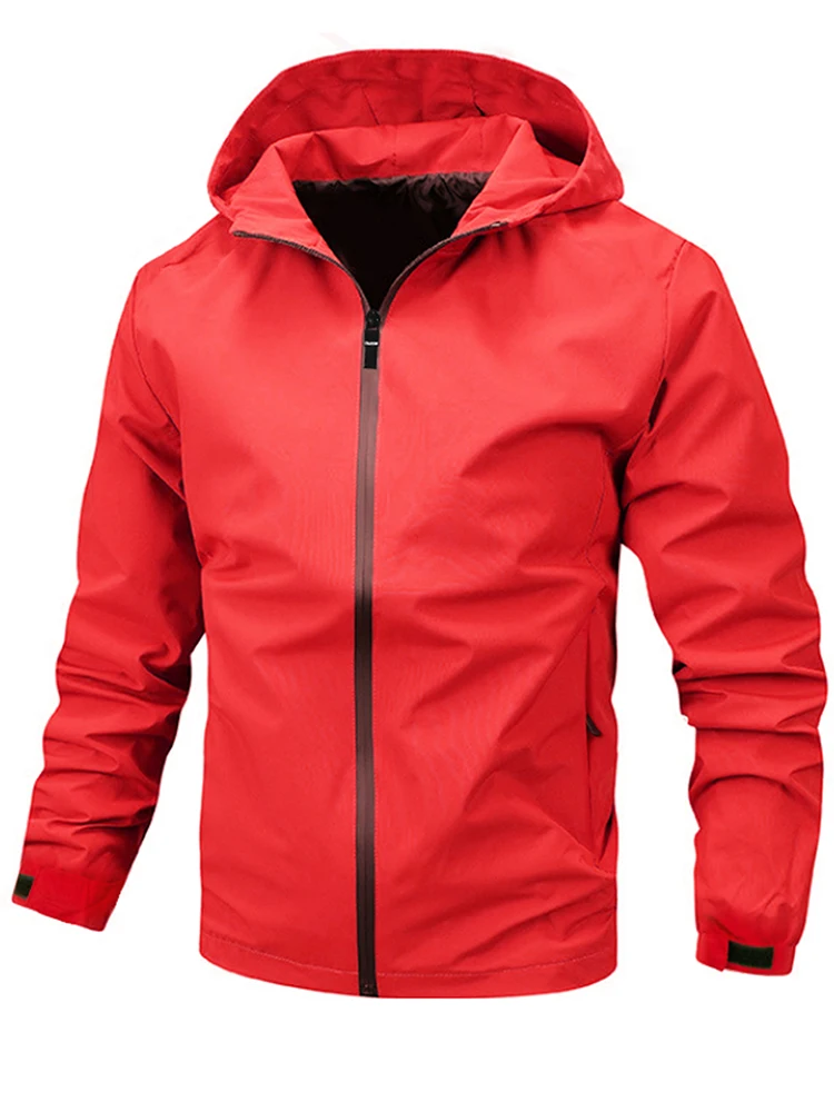 New Autumn hooded Jackets for Men Solid Color Casual Men\'s Thin Coats Clothing New in Outerwears ​Fashion Outdoor Jacket Men