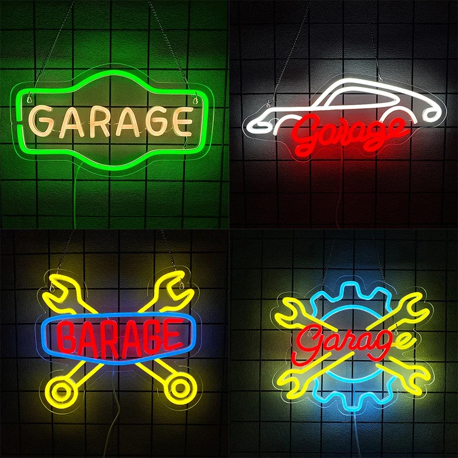 

Светодиодная неоновая вывеска с питанием от USB для мужской комнаты, автомастерской, подарок на день рождения, неоновая вывеска для автосалона, гаража, декор для стены