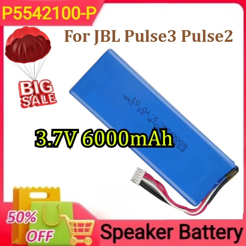 

P5542100-P для JBL Pulse3 Pulse2 Bluetooth-динамик, аккумулятор, новый 3,7 В, 6000 мАч