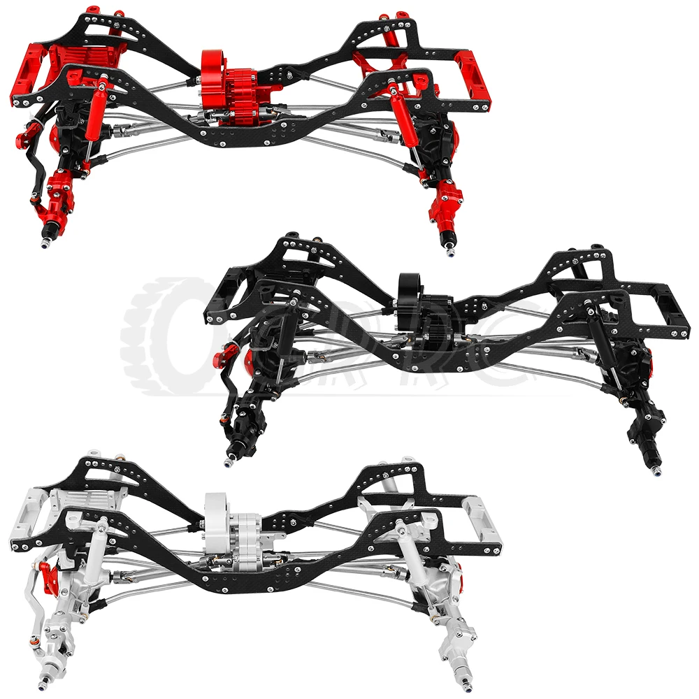 

Metal DIY Upgraded with SCX10 I II Capra Axles Gearbox Links 4x4 RC Car Chassis Empty Frame for SCX10 1/10 RC Crawler Car Parts