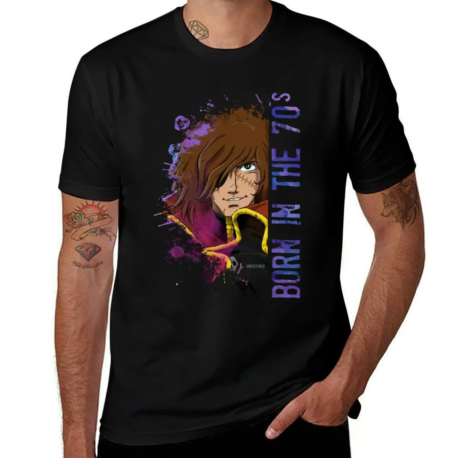 

Capitan HARLOCK - Albator - Born In The Seventies Classic T-Shirt printed t shirts for man t shirt man luxury