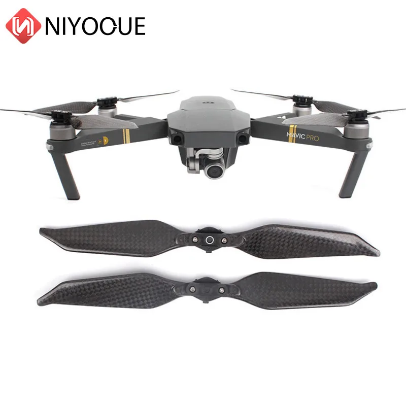 1 çift 8331F katlanabilir pervaneler için tam karbon Fiber 8331 pervane aksesuarları DJI MAVIC PRO & platin