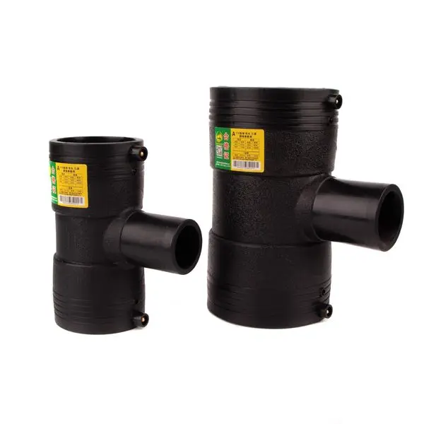HDPE Electrofusion Equal Tee 225mm Smooth Surface HDPE Pipe Fittings Quality HDPE Pipe Fittings