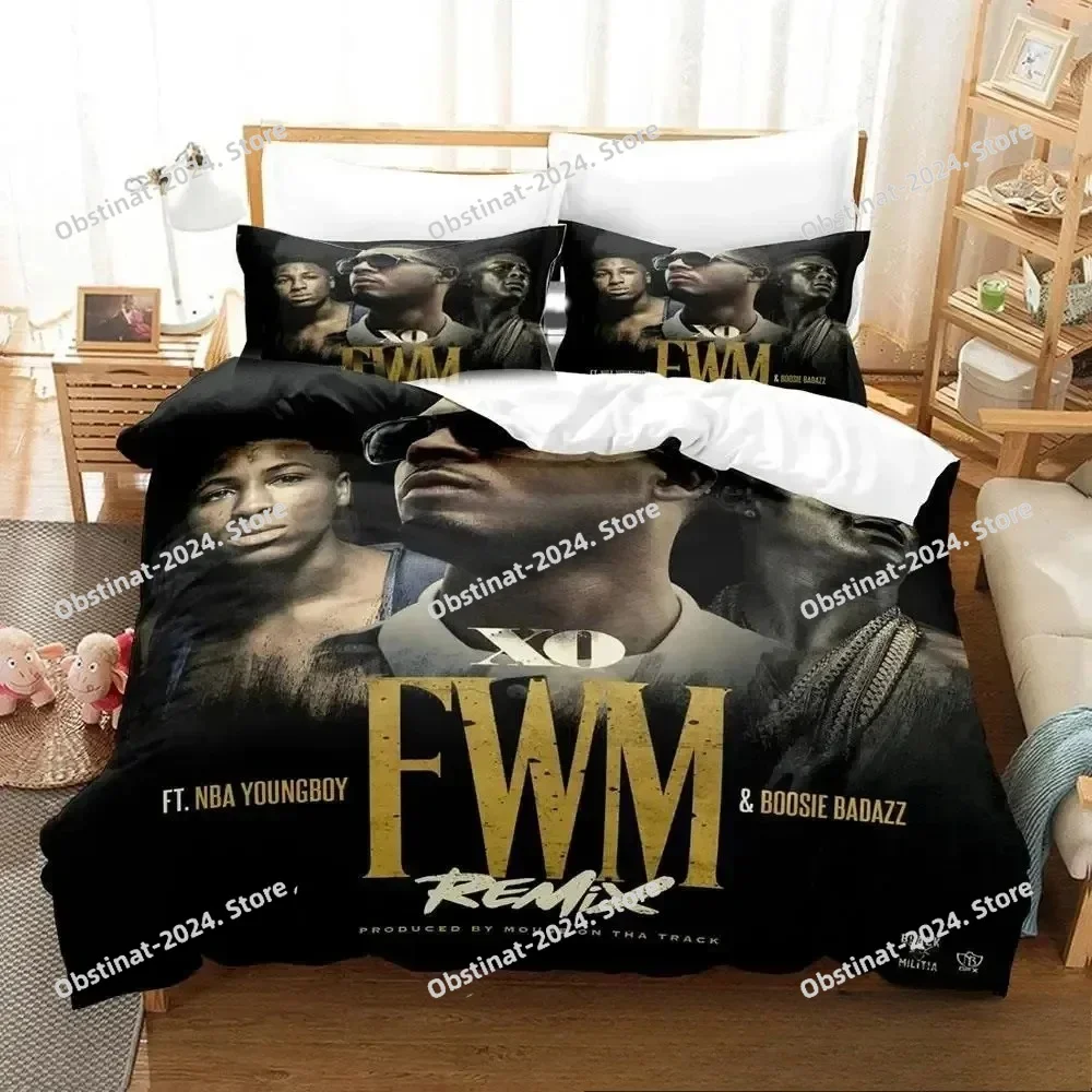 

3D Print YoungBoy Never Broke Again Bedding Set Duvet Cover Bed Set Quilt Cover Pillowcase Comforter king Queen Size Boys Adult