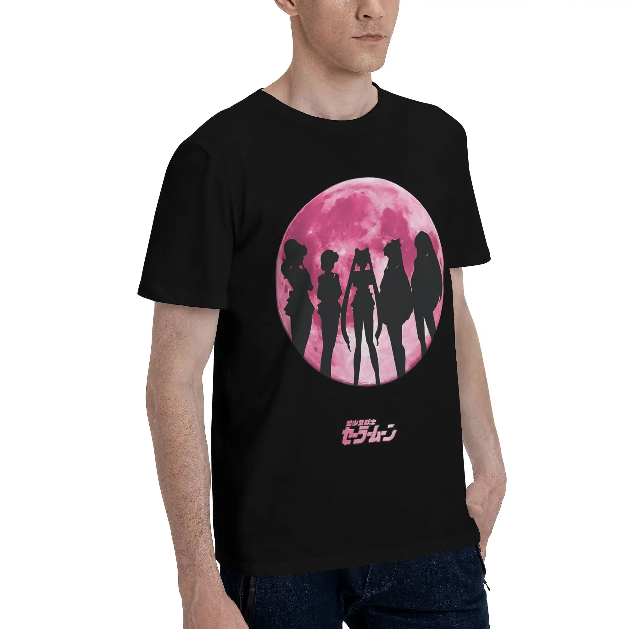 The guardians girls   Novelty 100% Cotton T-Shirt Bandai Sailor Moon Tees Tops For Men