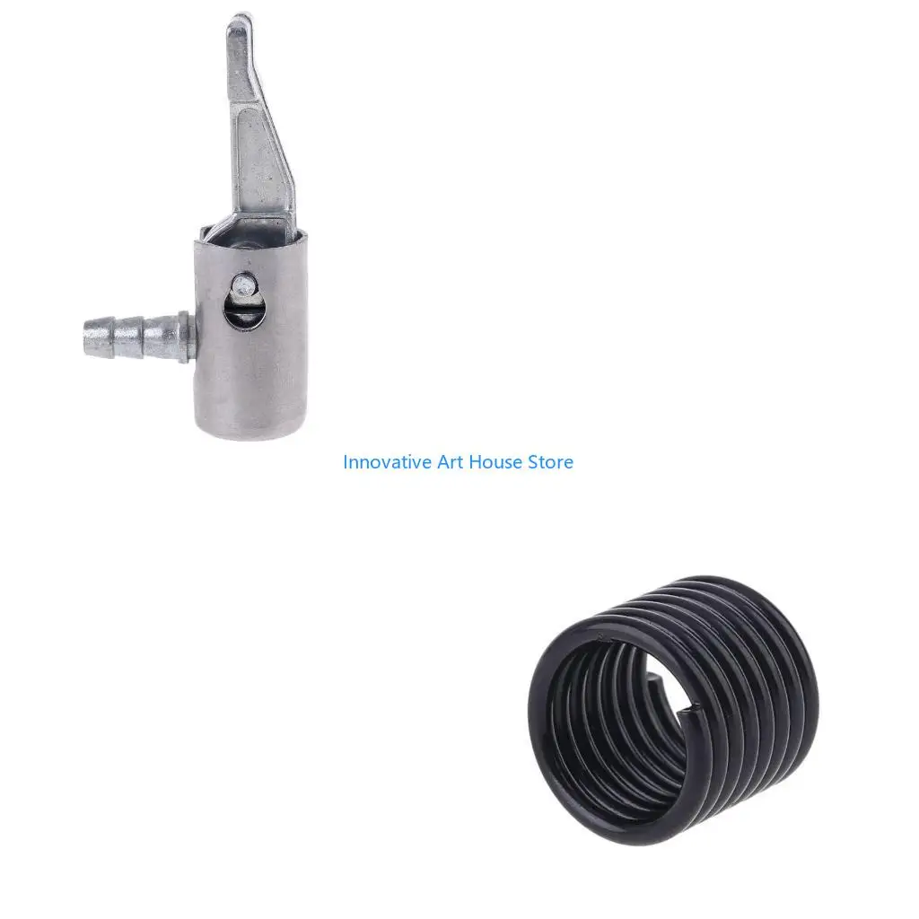 E1PC Brass tire inflator Lock on air Chuck,Mini air Compressor Portable tire inflator tire Chuck Hose end with Connector