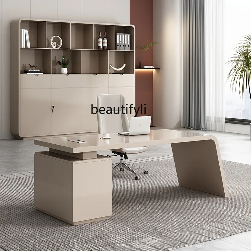 

Beauty salon, reception table and chairs, Nordic, painted boss table, desk, computer table, modern desk