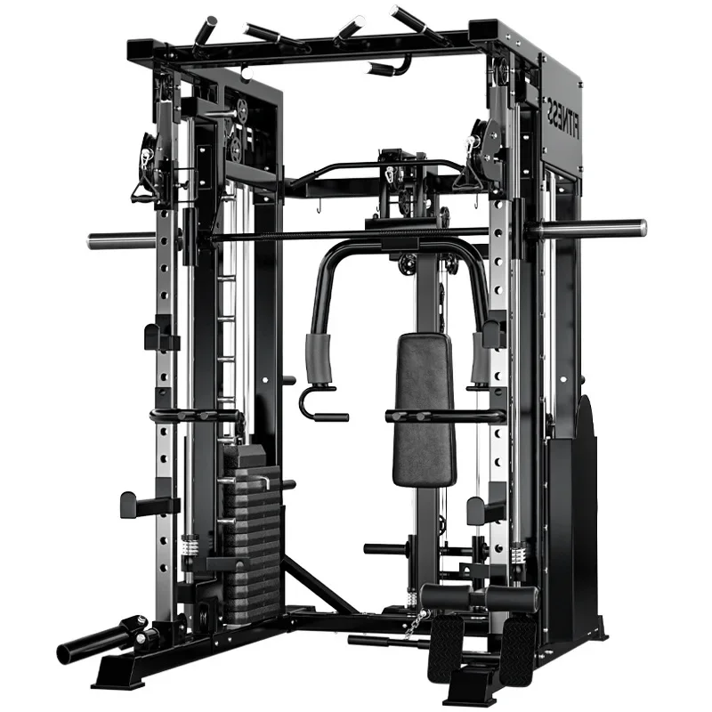 Smith Machine Integrated Training Equipment Home Fitness Multi-Functional Squat Bench Press Gantry Frame High Waist Type