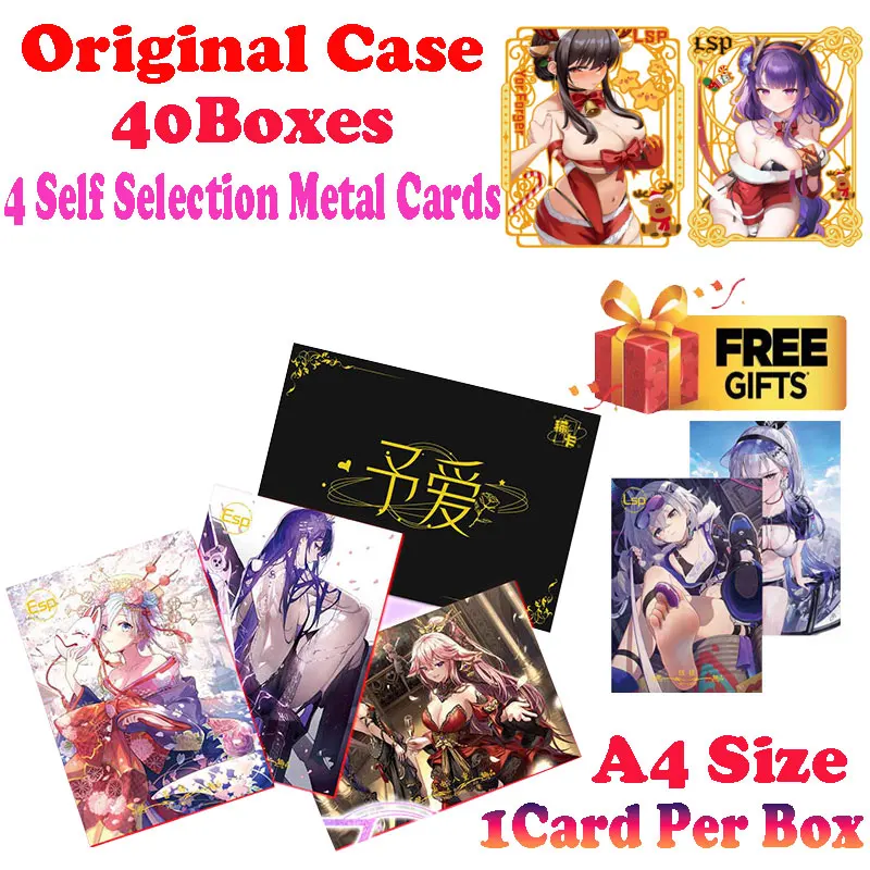 2024Newest A4 Size Yu Ai Collection Card Board Goddess Story Waifu ACG CCG TCG Doujin Toys Chrismas Hobbies Gift