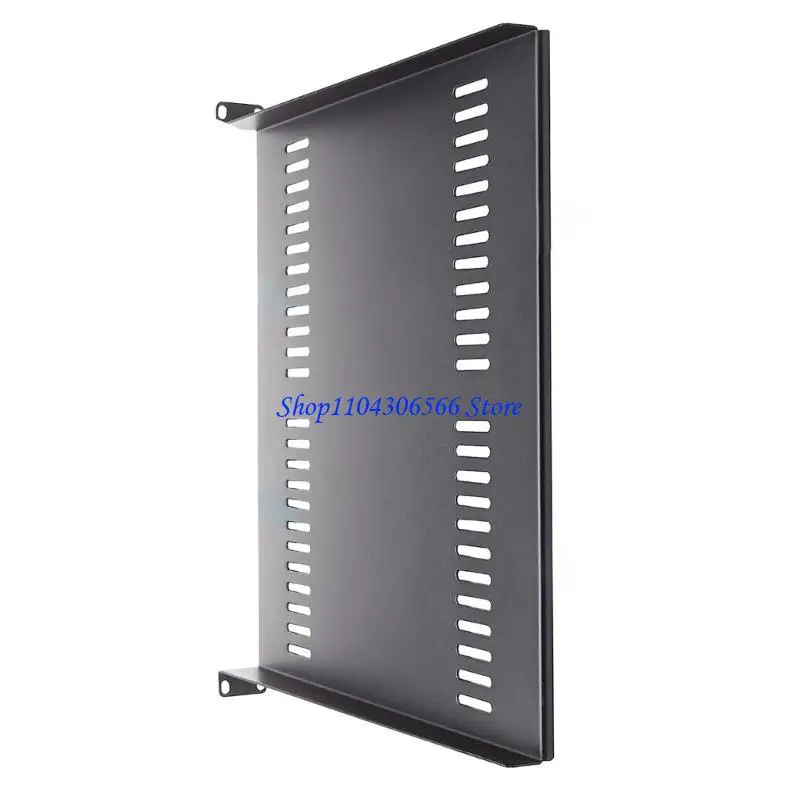 02DD Universal Vented Rack Shelf Heavy Duty Steel 1U Cantilever Tray 10"Deep for 19''