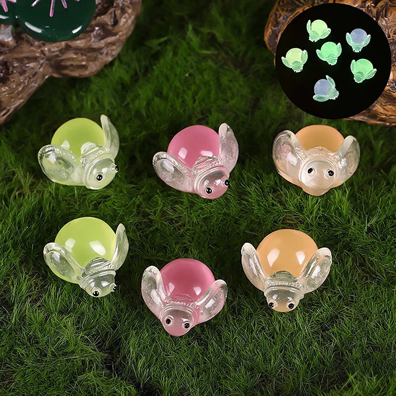 

10PCS Miniature Honeybee Glow At Night Microlandscape Moss Flower Pot Ornaments Luminous Mini Bees Fairy Garden Decoration