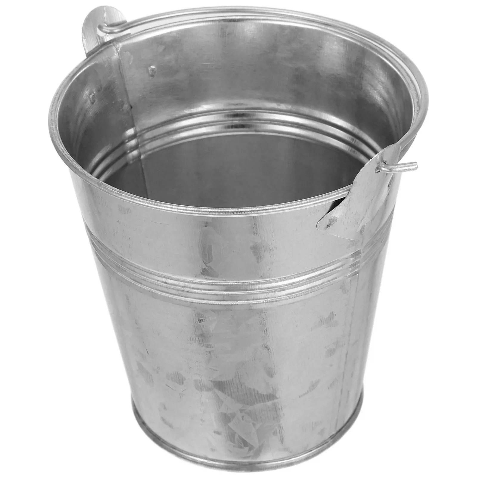 Mini Metal Bucket Iron Flower Pot Compact Plant Container Stable Bottom Small Buckets Multipurpose for Garden Home