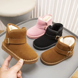 Thick Velvet Boots Toddler Fashion Sneaker Plush Warm Kids Snow Boots Winter New Children's Girls Sequined Cotton Shoe