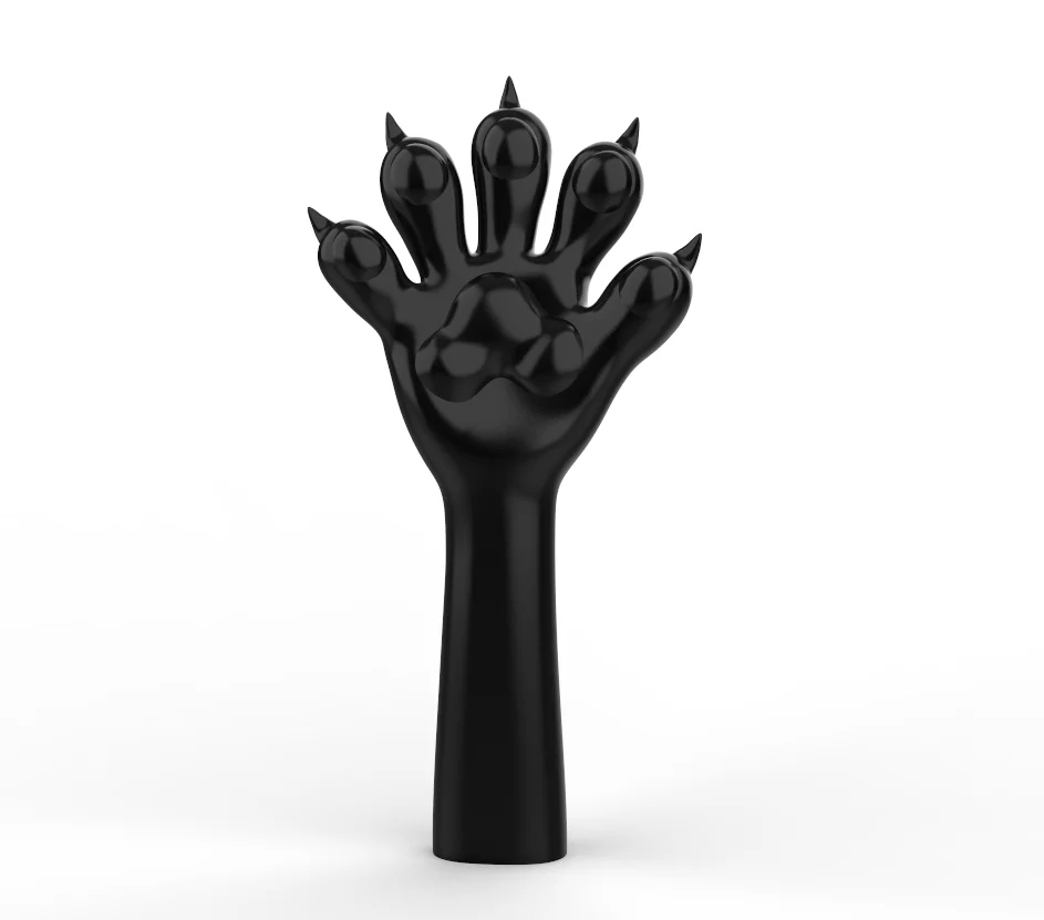 Furrjoi – une paire de Costumes de Cosplay en Silicone, patte de chien entière et foncée, gants doux, vêtements serrés pour fête réaliste, Halloween