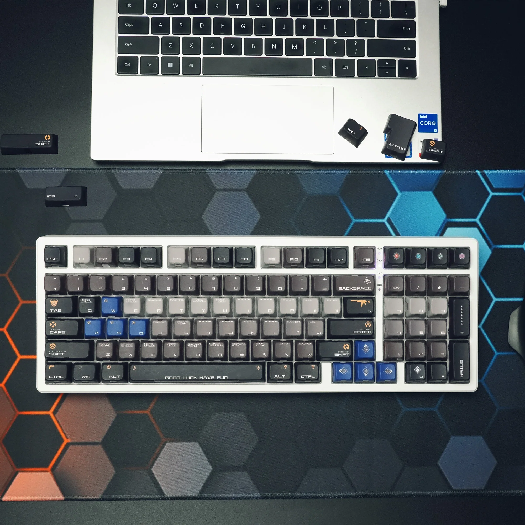 Kit 11 Keycaps Valorant Omen In PBT – Profilo OEM Dye-Sublimation Per Tastiere Meccaniche
