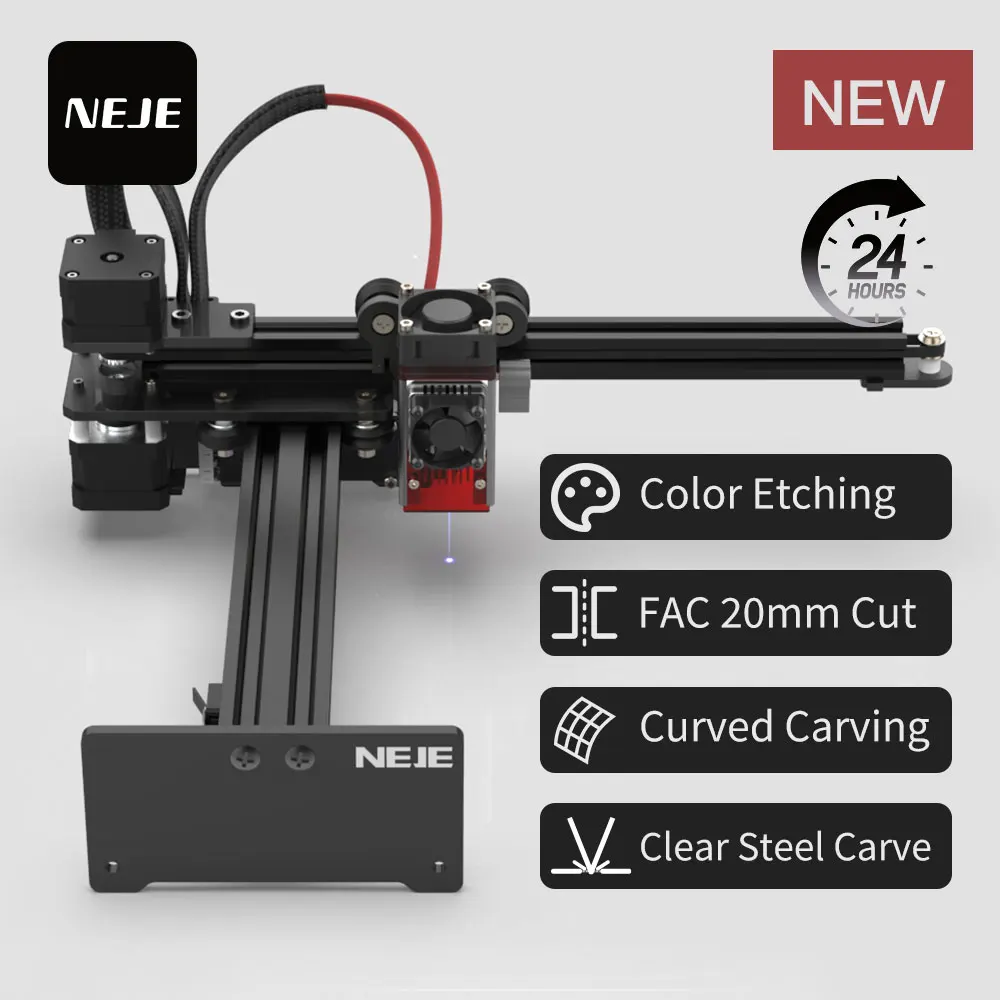 

Лазерный гравер-резак NEJE 5 с лазерным модулем 12 Вт для ЧПУ, резки дерева, гравировки стали, DIY-инструменты, стабильная и четкая гравировка